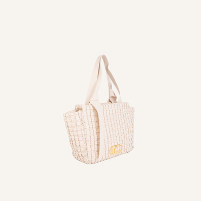 Lola Casademunt bolso beig mujer