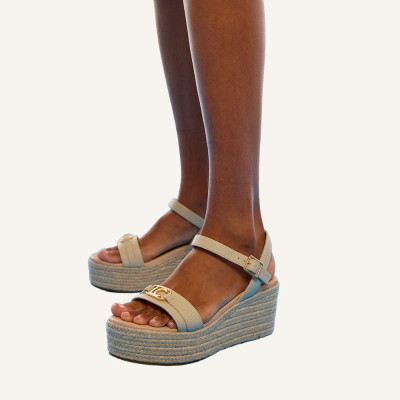 Lola Casademunt sandalias beig mujer