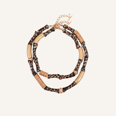Lola collar metal marrón | Lázaro