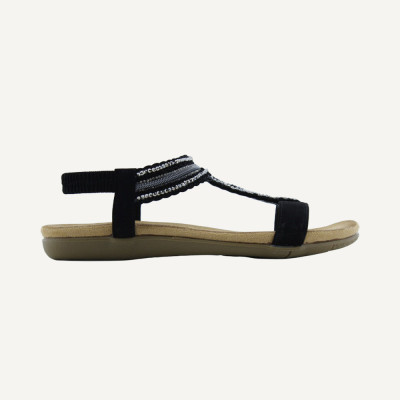 Be Casual sandalias negro mujer