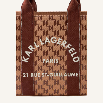 Bolso Karl Lagerfeld tote Square Mono marrón | Lázaro