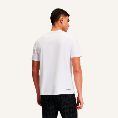 Karl Lagerfeld camiseta mujer blanca algodón orgánico | Lázaro