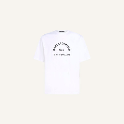 Karl Lagerfeld camiseta mujer blanca algodón orgánico | Lázaro