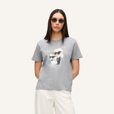 Karl Lagerfeld camiseta mujer negra algodón orgánico | Lázaro