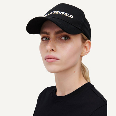 Karl Lagerfeld camiseta mujer negra algodón orgánico | Lázaro