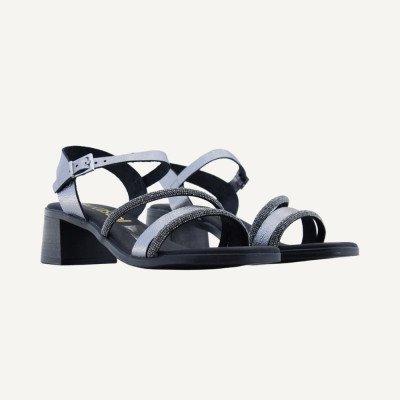 Be Casual Sandalias Mujer Plata+plomo