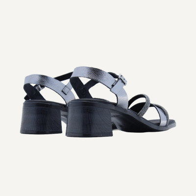 Be Casual Sandalias Mujer Plata+plomo