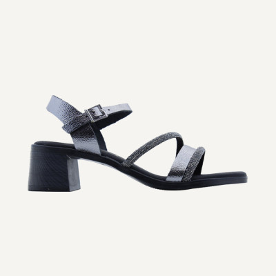 Be Casual Sandalias Mujer Plata+plomo