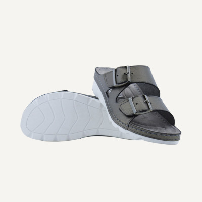 Lazaro Sandalia Mujer Cromo 1601