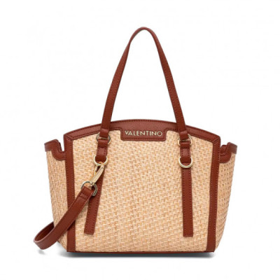 Valentino Bags Bolso Mujer Beig – rafia y polipiel