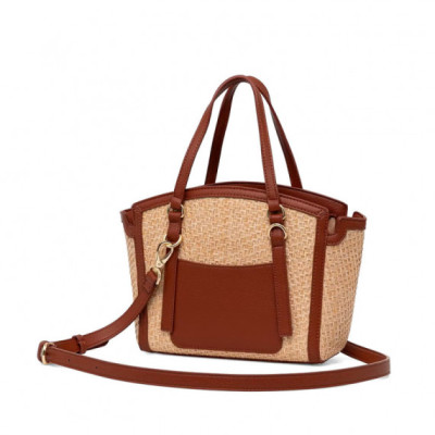 Valentino Bags Bolso Mujer Beig – rafia y polipiel