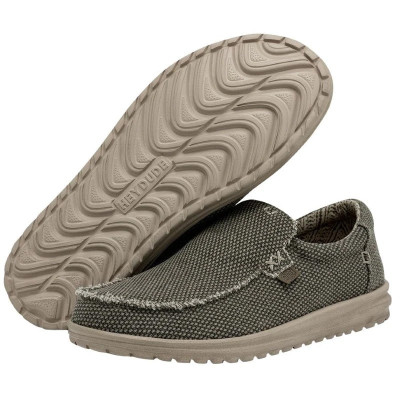 Dude Mikka Braided hombre kaki vista tres cuartos