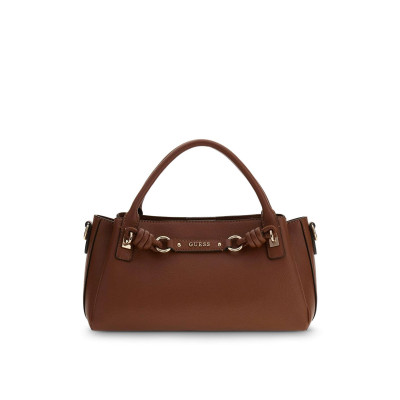 Guess Bolso Satchel Mujer Cognac – Logo Frontal | Lázaro