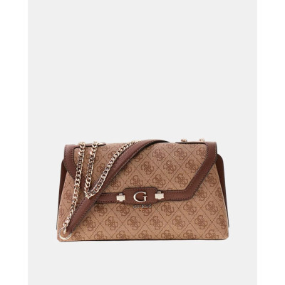 Guess Bolso Crossbody Mujer Beige – Logo Frontal | Lázaro