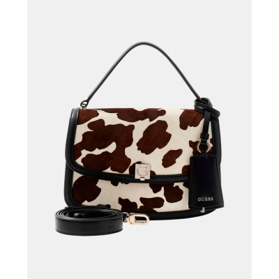 Guess Bolso Satchel Mujer Estampado Vaca – Asa Doble...