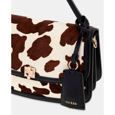 Guess Bolso Satchel Mujer Estampado Vaca – Asa Doble...