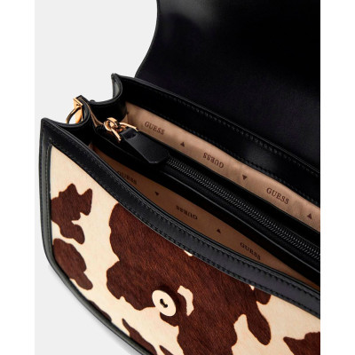Guess Bolso Satchel Mujer Estampado Vaca – Asa Doble...
