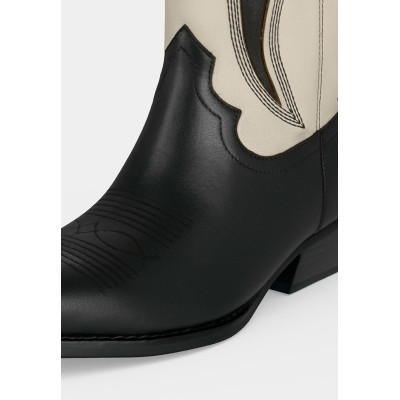 Guess Botines Western Mujer Negro Combinado – Bordado...