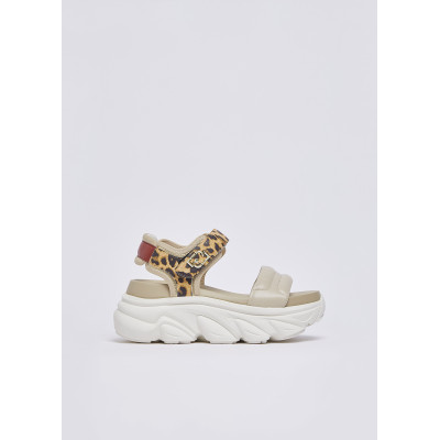 Liu Jo Steffy Sandalia Mujer Beige Leopardo – Plataforma EVA vista principal