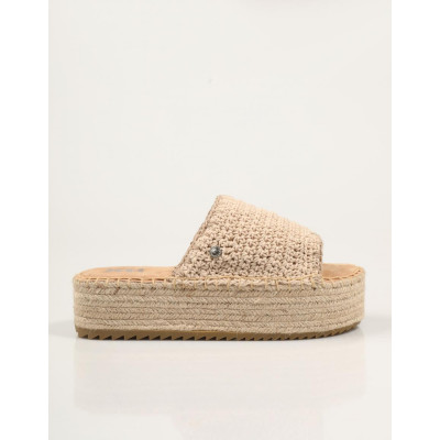 Xti Sandalia Plataforma Mujer Taupe – Yute Textil vista 1