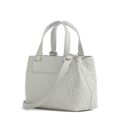 Armani Exchange Liz Monogram S bolso beige vista trasera