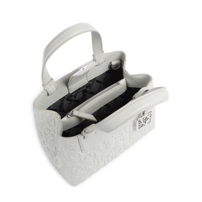 Armani Exchange Liz Monogram S bolso beige detalle