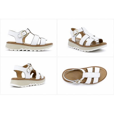 Stonefly Star Sandalia Mujer Blanco – Cuña