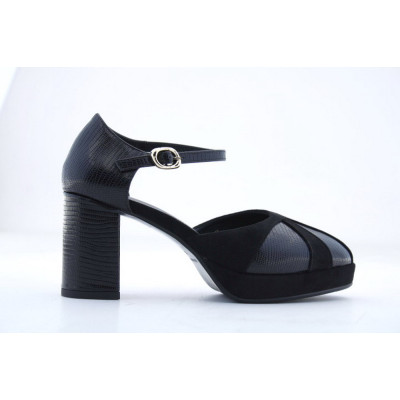 Sandalias Noa Harmon Tacón Negro 10410 | Lázaro