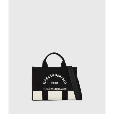 Rue St-Guillaume Medium Tote Karl Lagerfeld Crema/Negro | Lá