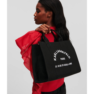 Karl Lagerfeld K/Rue St-Guillaume Square Medium Tote Mujer Negro - vista principal