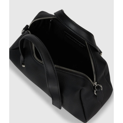 Karl Lagerfeld bolso satchel pequeño con colgante Ikon Pebble negro - vista principal