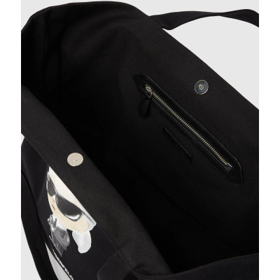 Karl Lagerfeld Ikon Aquarelle Shopper Mujer Negro - detalle