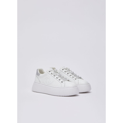 Liu Jo Zapatillas de Plataforma de Cuero Mujer Blanco - vista 1