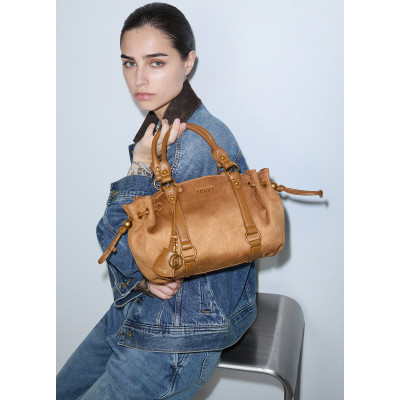Liu Jo Gerona Bolso Mano Tabaco Efecto Ante AF6081 | Lázaro Zapaterías