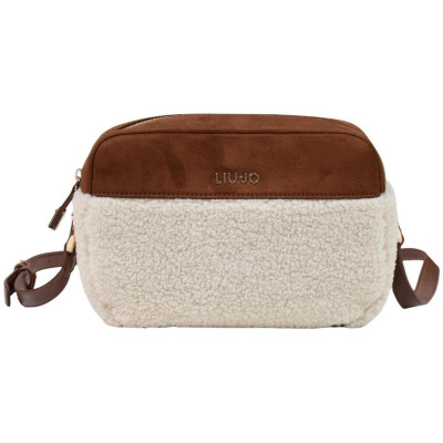 Liu Jo Manhattan bandolera mujer beige cámara AF6211 detalle acabado y logo