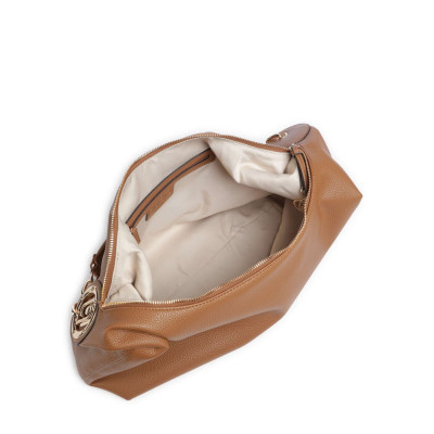 Liu Jo Faiza bolso hobo mujer camel ecopiel AF6026 detalle acabado y logo
