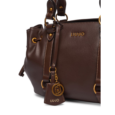 Bolso de mano Liu Jo AF6081 marron perspectiva lateral