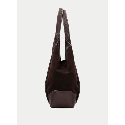 Bolso hobo Hispanitas chocolate BI264939 detalle acabado y hebilla