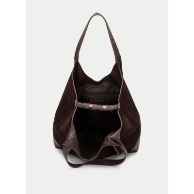 Bolso hobo Hispanitas chocolate BI264939 interior y forro