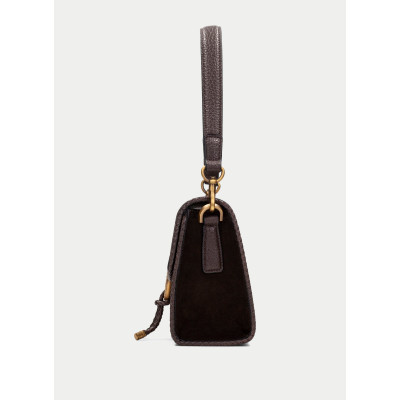 Bolso de hombro Hispanitas marrón BI264945 interior y forro