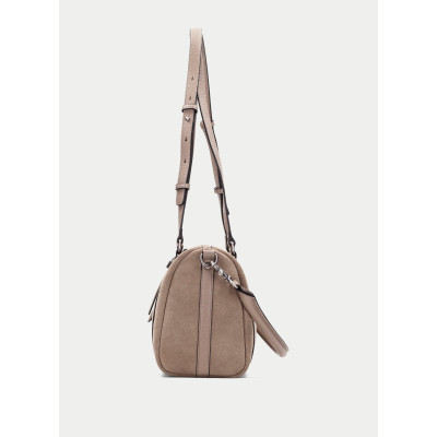 Bolso bowling Hispanitas piel taupe BI264936 detalle asas y cremallera