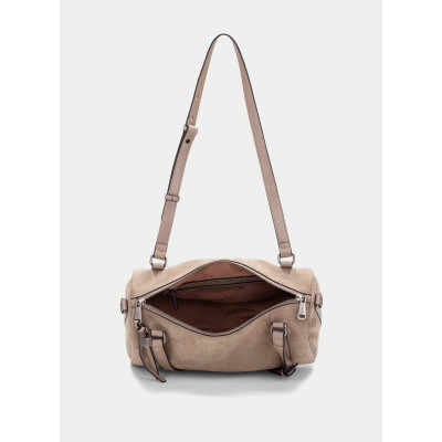 Bolso bowling Hispanitas piel taupe BI264936 interior y compartimentos