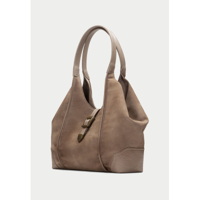 Hispanitas Bolso Hobo Serraje Taupe BI264939 | Lázaro Zapaterías