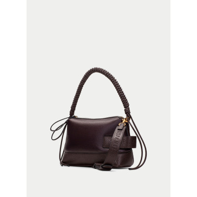 Hispanitas Bolso de Hombro Nylon Café BI264947 perspectiva lateral