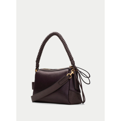 Hispanitas Bolso de Hombro Nylon Café BI264947 vista trasera