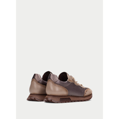 Hispanitas Zapatillas Deportivas Piel Marrón HI264955 vista trasera