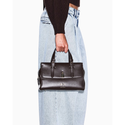 Bolso Shopping Armani Exchange Marrón Candado XW003055 vista cenital