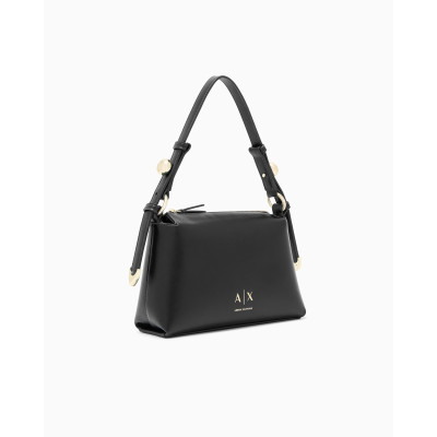 Bolso Hombro Armani Exchange Negro XW002990 perspectiva lateral tres cuartos