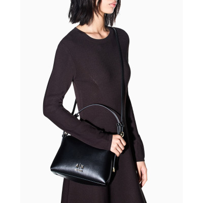 Bolso Hombro Armani Exchange Negro XW002990 detalle herrajes y tiradores