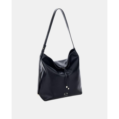 Bolso Hobo Armani Exchange Alice Negro XW002989 perspectiva lateral tres cuartos